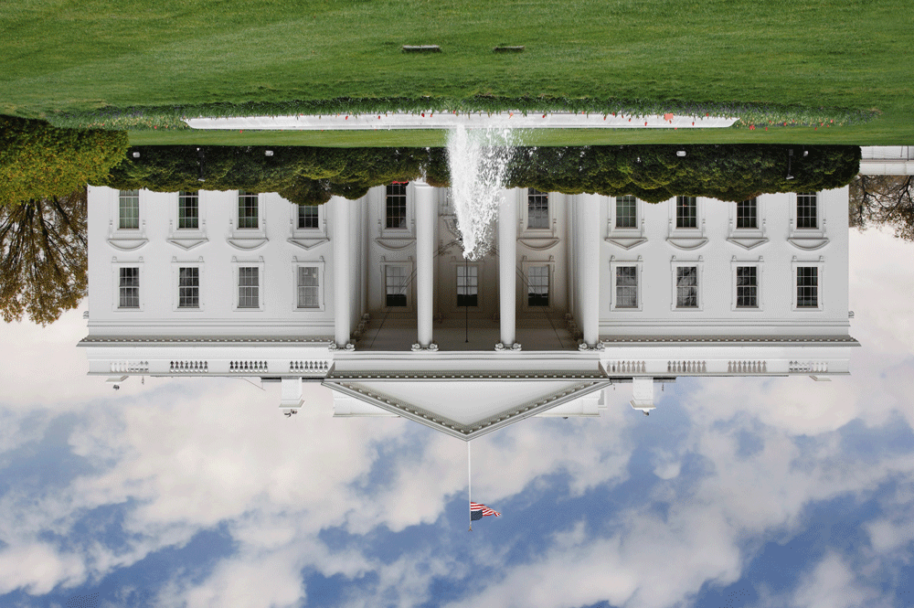 White House up side down
