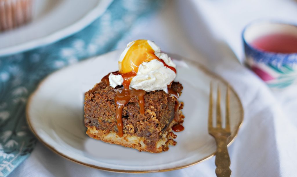 Feature Image- Pumpkin Gingerbread Cake with Caramel Sauce-2021